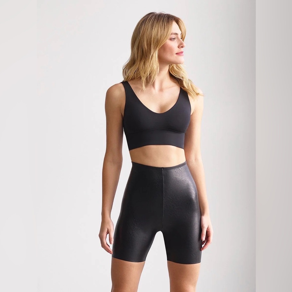 Commando leather bike shorts